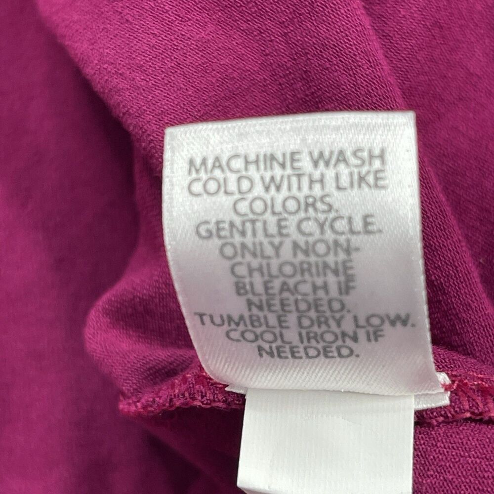 J JILL Wearever Dress Womens XL Key Hole Button Back Stretch Knit Berry - Picture 11 of 11